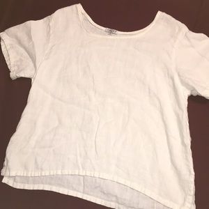 White Linen Top